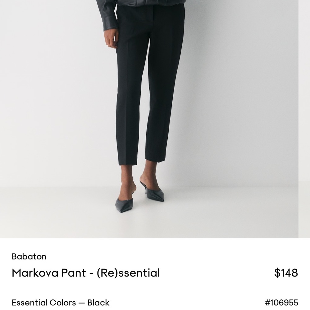 Aritzia Babaton Black Markova Pant